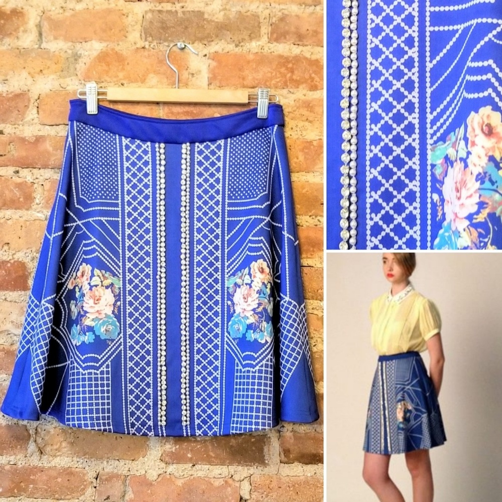 Topshop CiCi London Circle Skirt w/ Embellishment